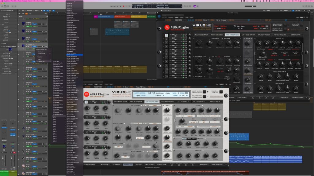 access virus automation logic pro