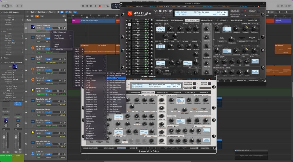 access virus editor automation