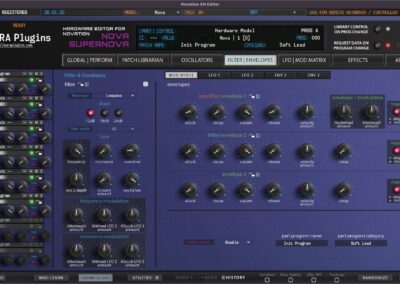 novation sn editor filter & envelopes