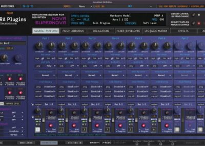 novation sn editor performance mixer