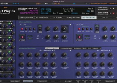 novation sn editor lfos & mod matrix