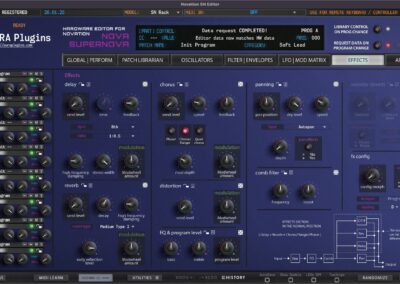 novation sn editor effects