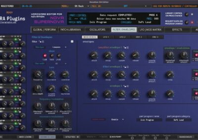 novation sn editor filter & envelopes