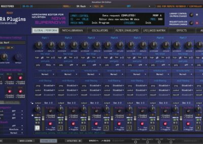 novation sn editor performance mixer