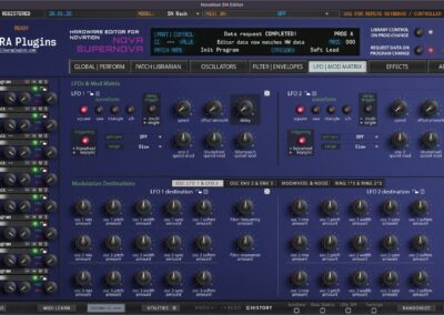 novation sn editor lfos & mod matrix