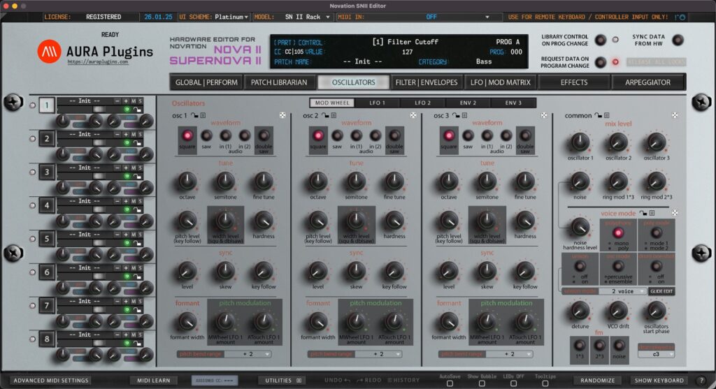 novation sn ii editor oscillators novation sn ii editor oscillators