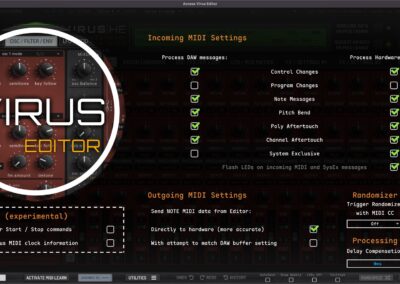 access virus editor advanced midi settings