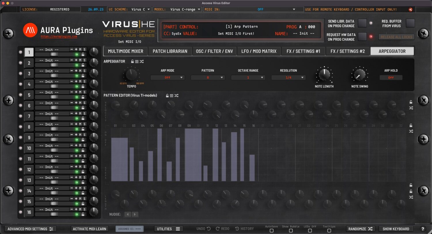 access virus c arpeggiator