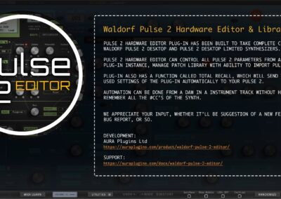 Waldorf Pulse 2 Editor About