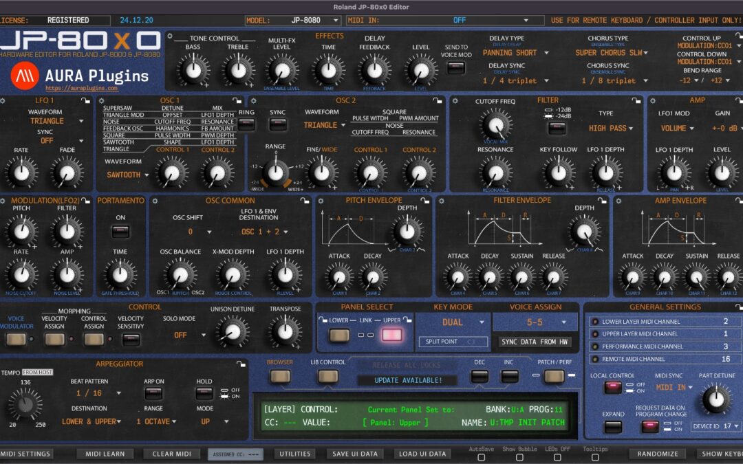 Roland JP-80×0 Editor User Manual