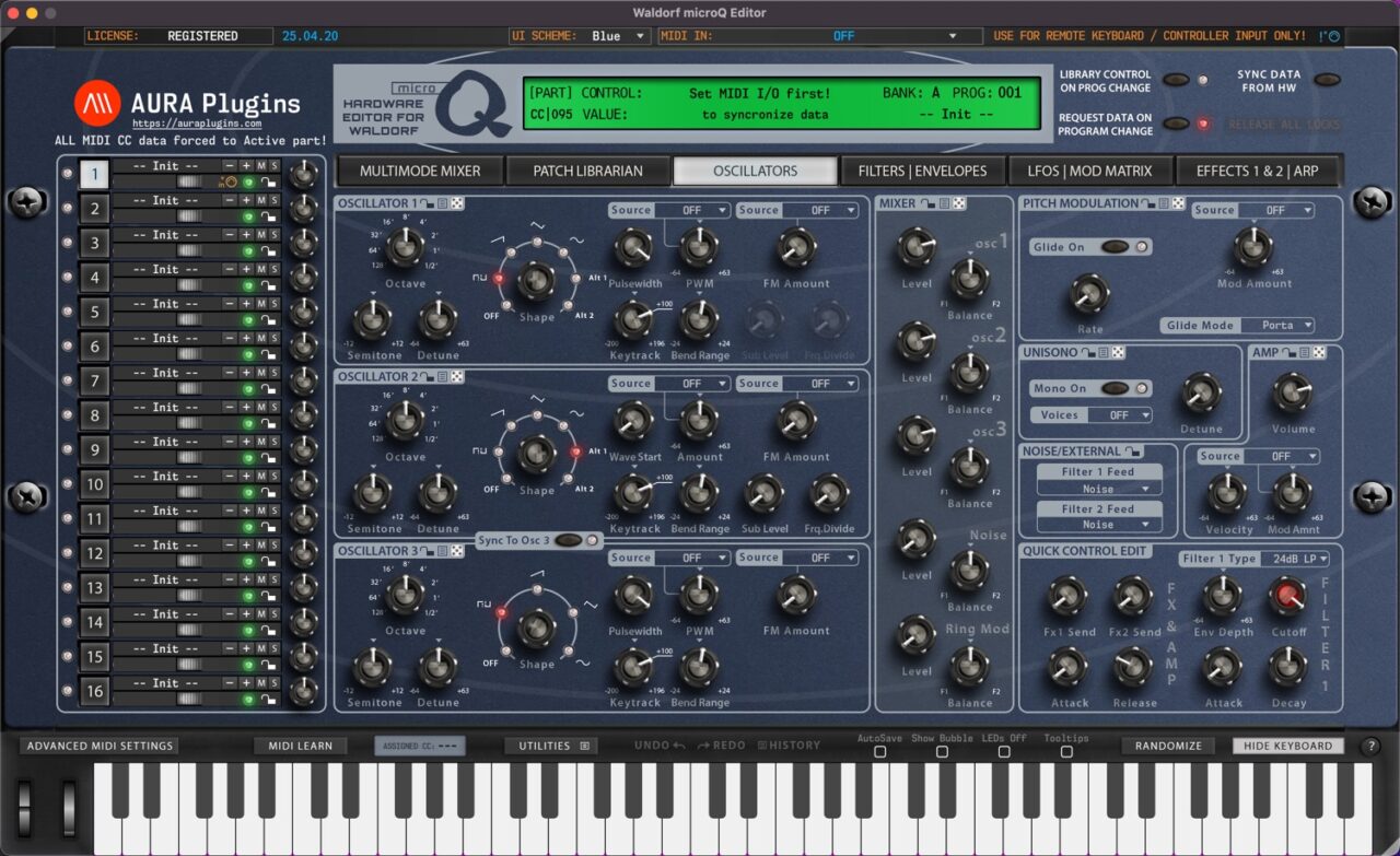 Waldorf microQ Editor and Librarian - AURA Plugins