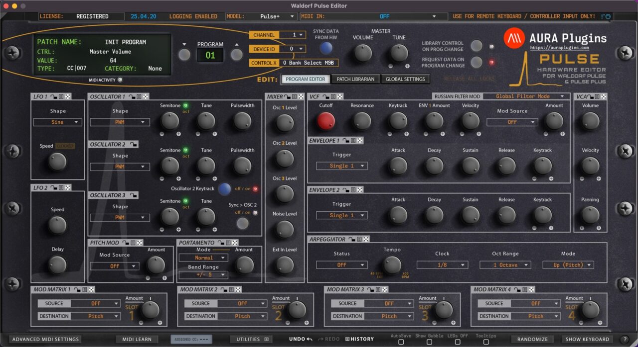 Waldorf Pulse Editor and Librarian - AURA Plugins