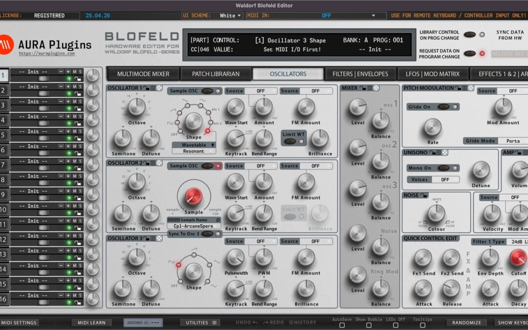 Waldorf Blofeld Editor User Manual