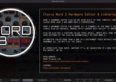 clavia nord 3 editor about