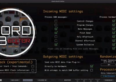 clavia nord 3 editor advanced midi settings