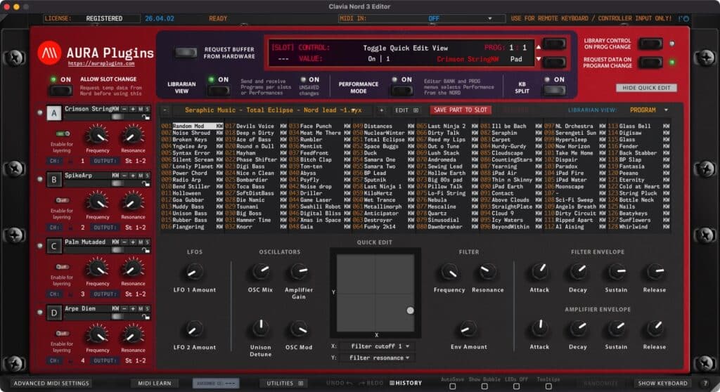 clavia nord 3 editor librarian quick edit