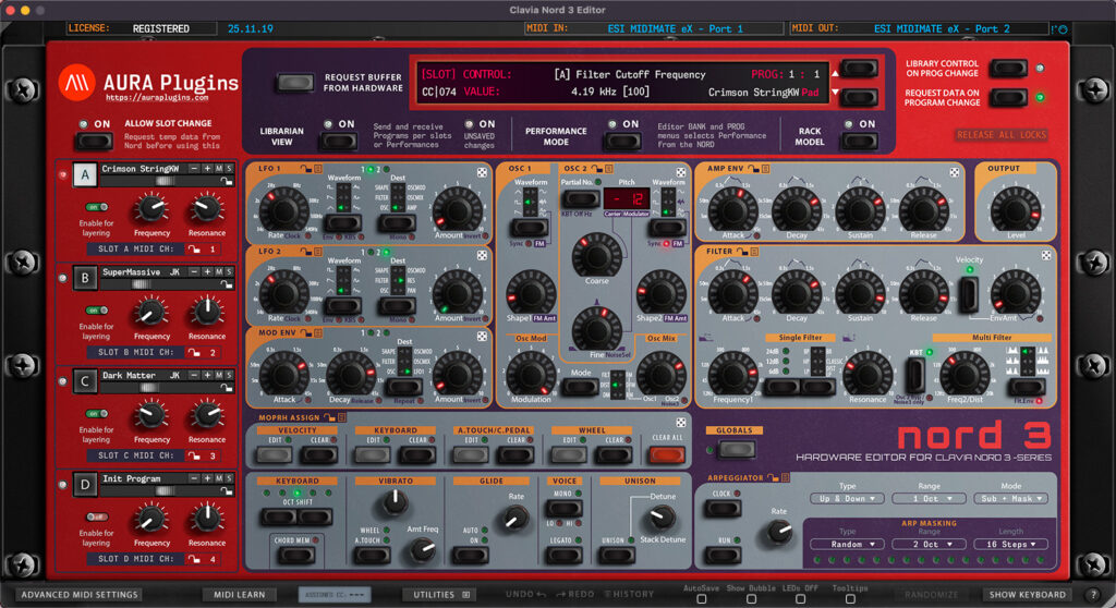 clavia nord 3 editor main