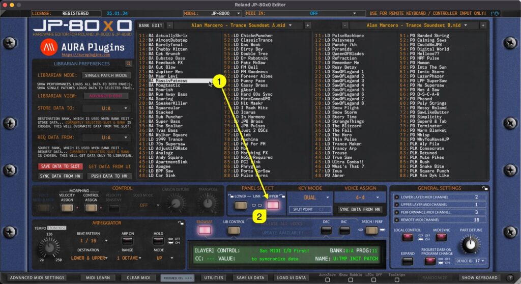 roland jp-80x0 editor librarian double click