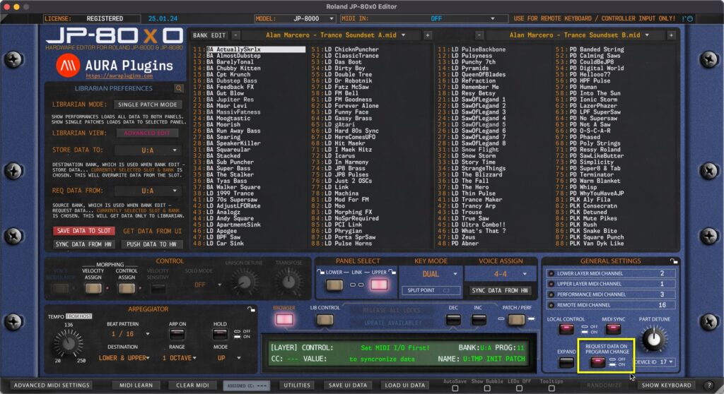roland jp-80x0 editor librarian request data on program change
