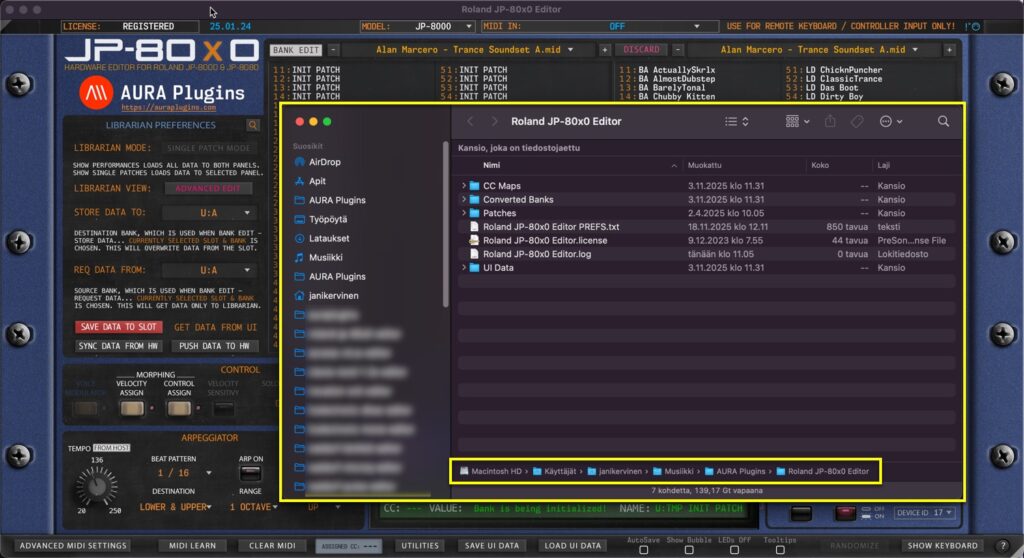 roland jp-80x0 editor open data folder