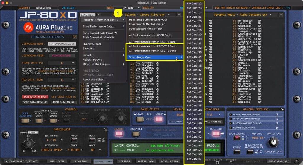 roland jp-80x0 editor request performances from jp-8080