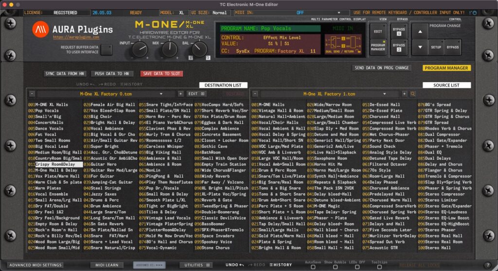tc electronic m-one librarian 26-05-03
