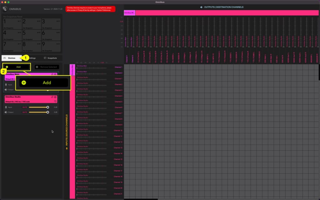 virus ti usb audio omnibus device tab