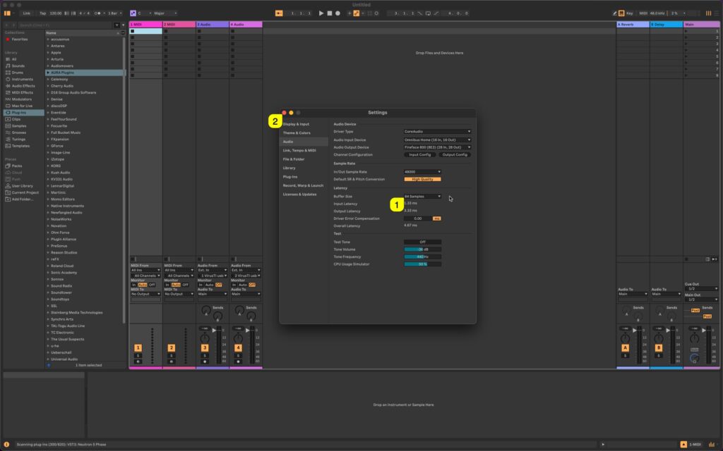 virus ti usb audio omnibus exit preferences