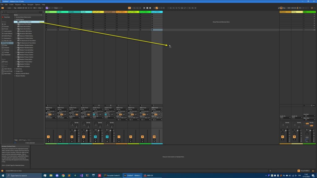 access virus ableton live add vst2