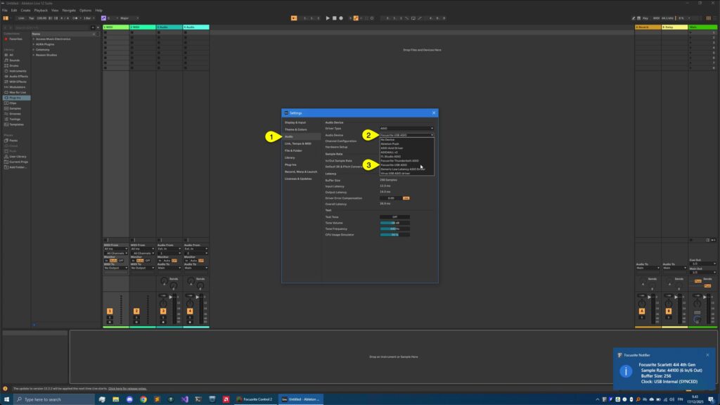 Access Virus Editor - Ableton Live 3 access virus ableton live pref audio driver