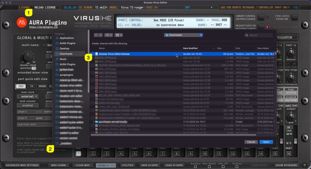 access virus editor how to register our editor - license display load access virus editor how to register our editor - license display load