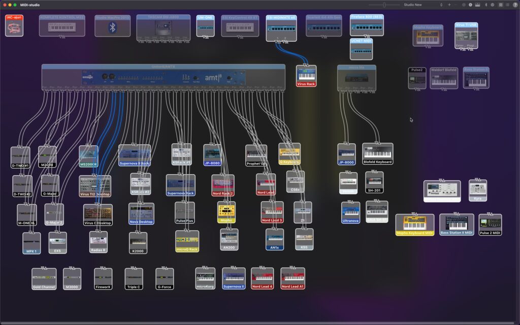access virus editor macos midi configuration all connected