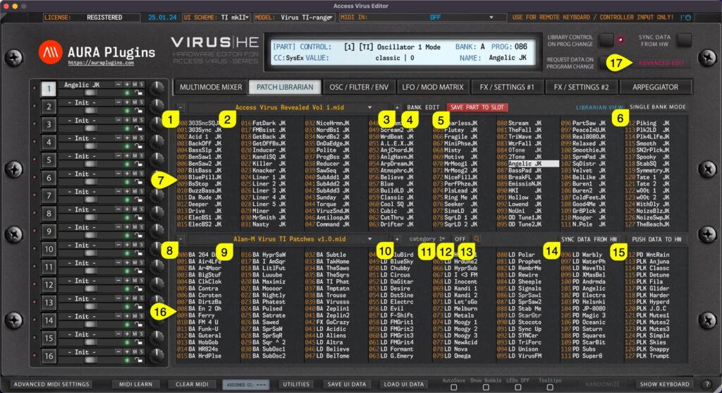 access virus editor patch librarian labelled access virus editor patch librarian labelled