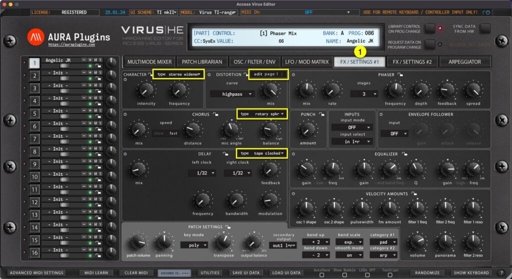 access virus editor how to change parts fx and settings #1 views access virus editor how to change parts fx and settings #1 views