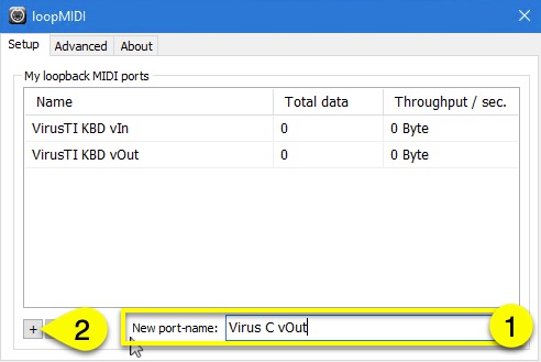 Access Virus Editor - Windows MIDI Configuration 7 access virus editor win midi configuration vinput 2