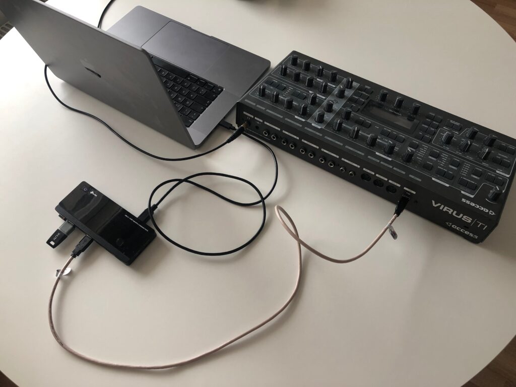 access virus ti with usb connection perspective
