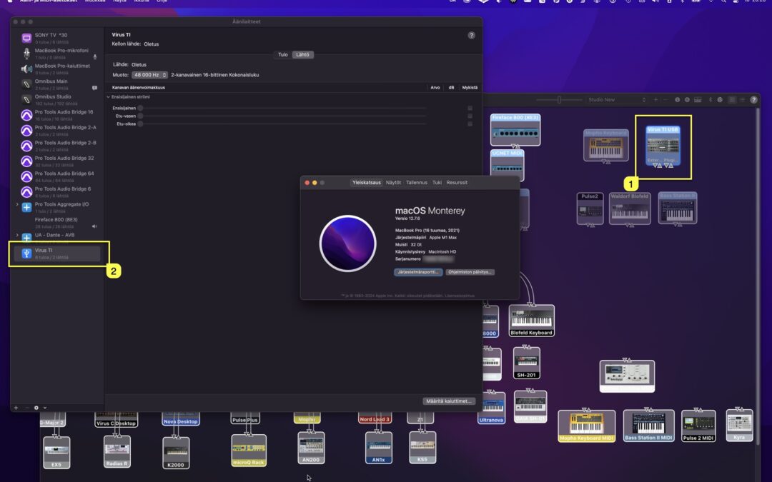 Access Virus TI USB Audio with macOS – Natively