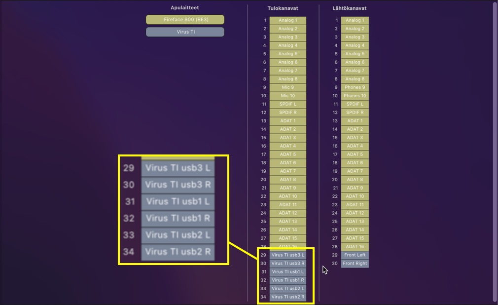 virus ti usb audio macos ports renamed