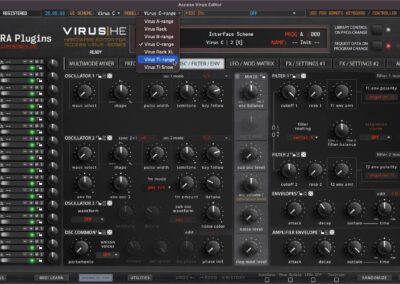 access virus editor virus ti model selection 26-05-03