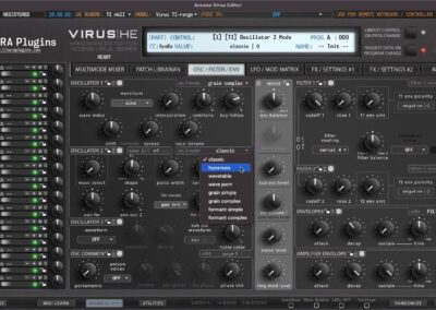 access virus ti oscillator mode selection 26-05-03
