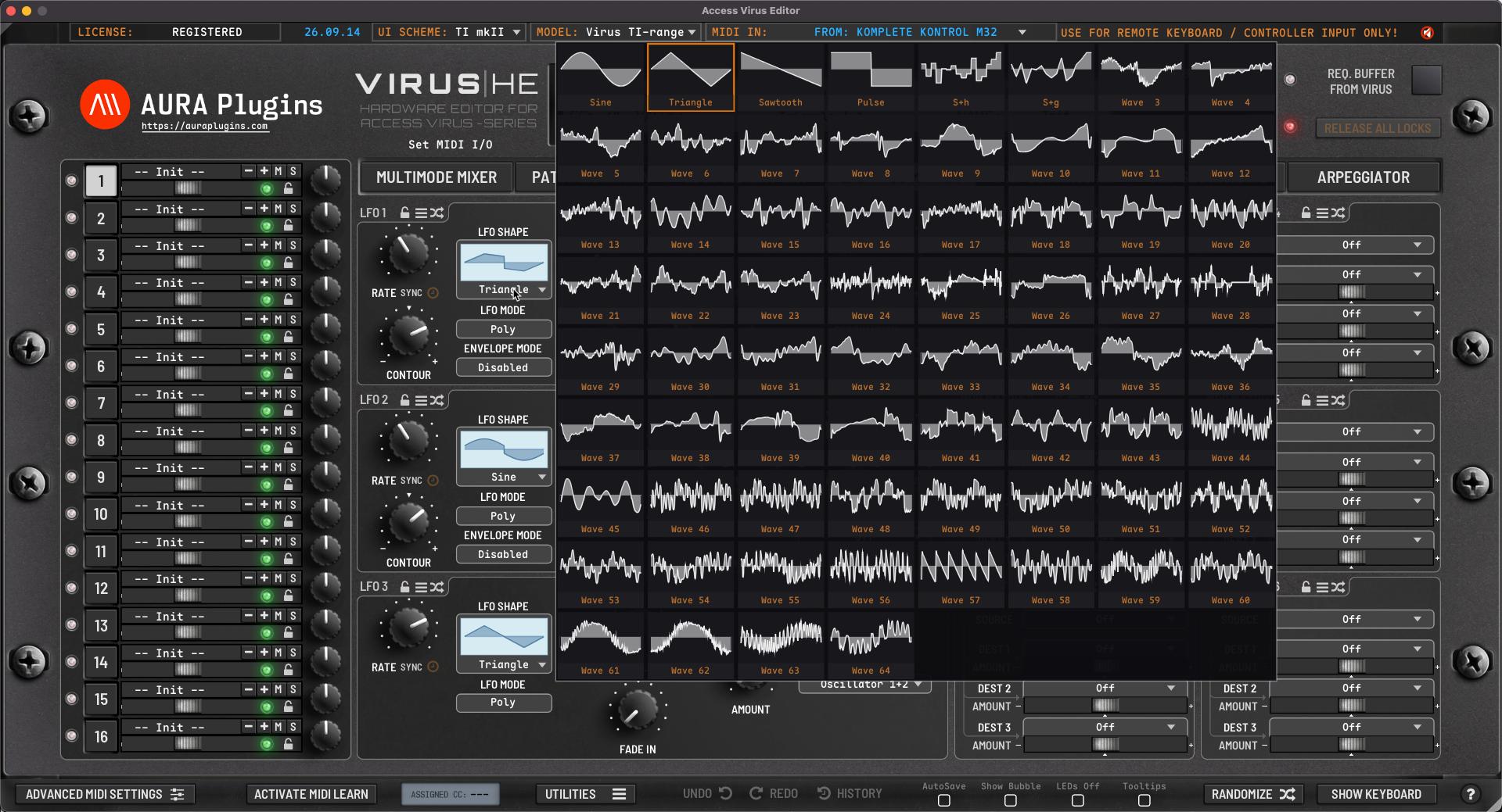 access virus ti lfo waveforms