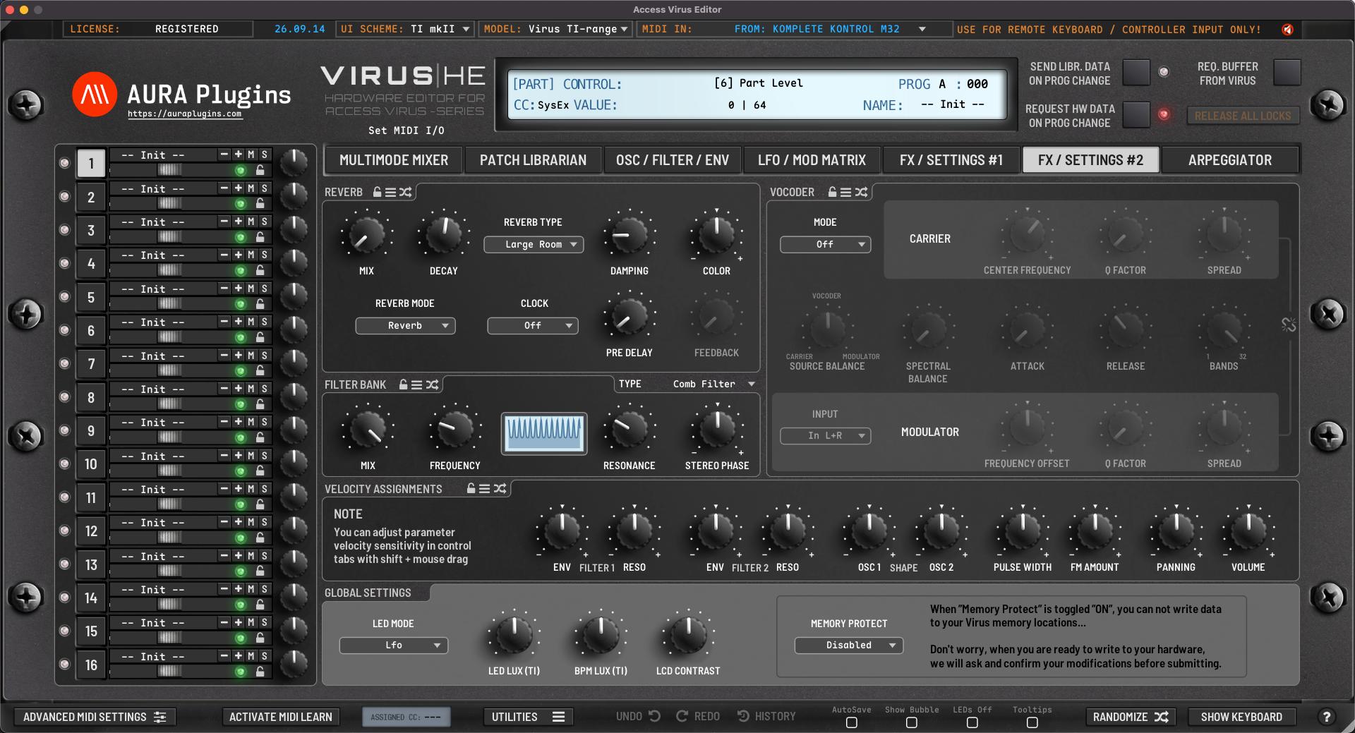 access virus ti filter bank