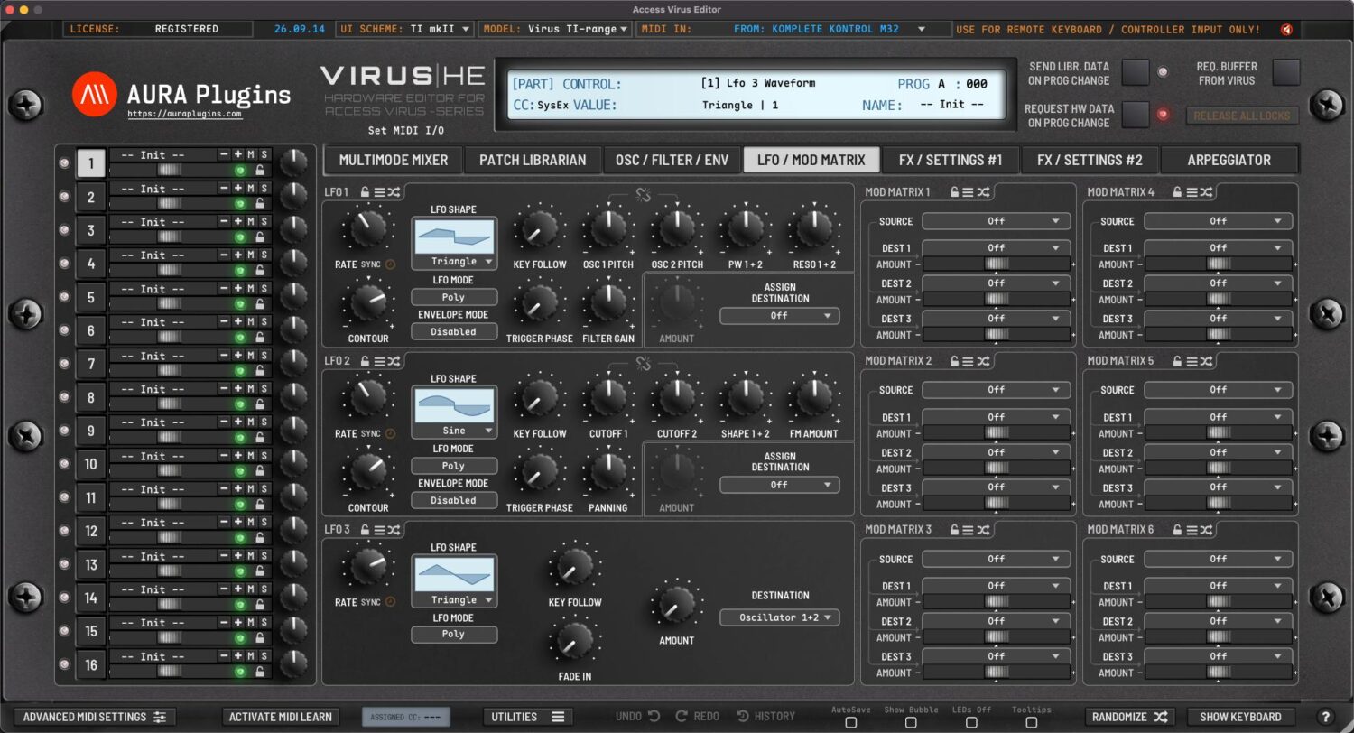 access virus ti lfo