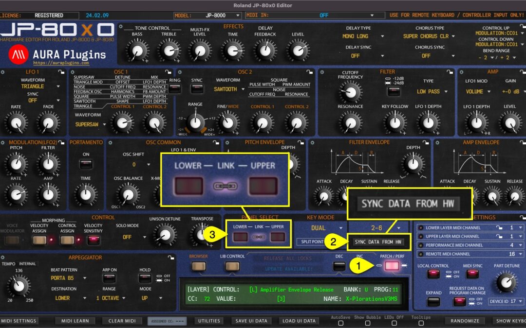 Roland JP-80×0 Editor – How To Sync Data From Hardware