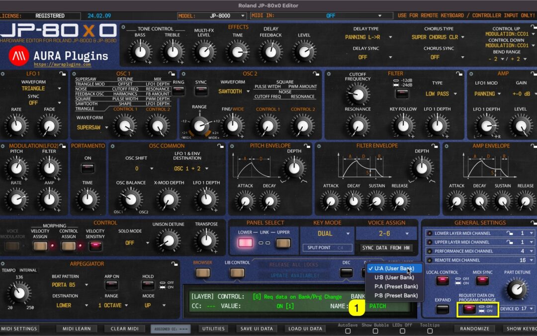 Roland JP-80×0 Editor – How To Change Banks