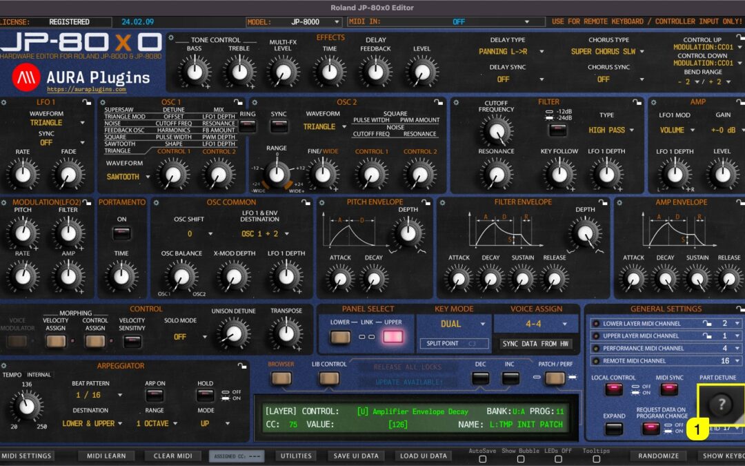 Roland JP-80×0 Editor – How To Show Quick Help