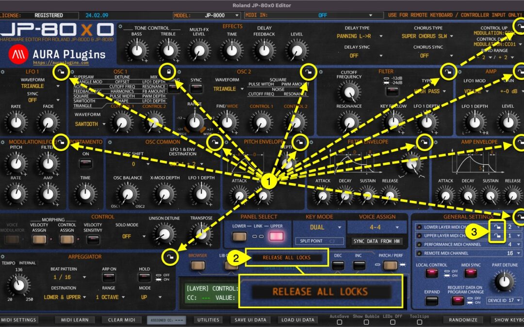 Roland JP-80×0 Editor – How To Use Section Locks