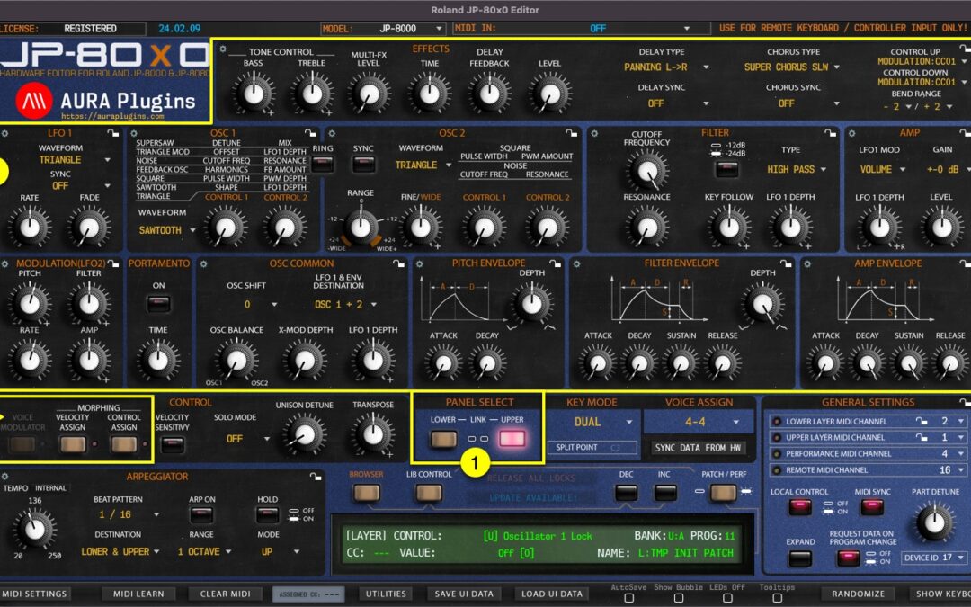 Roland JP-80×0 Editor – How To Change Layers