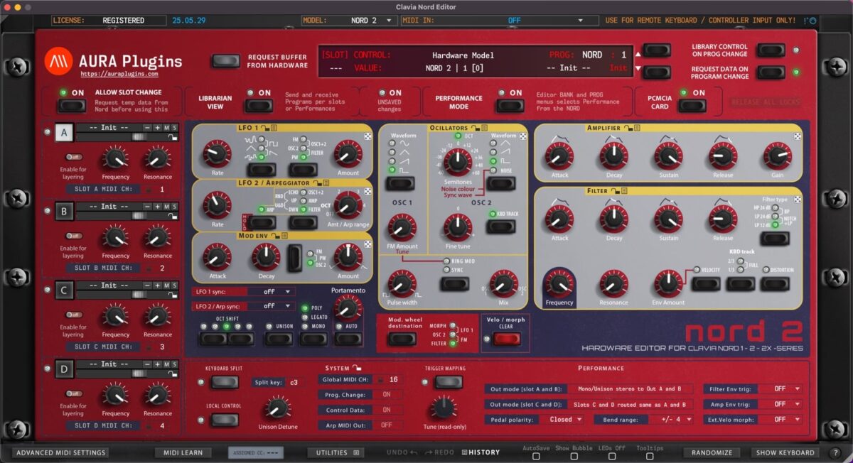 Nord Editor - Nord 2 scheme
