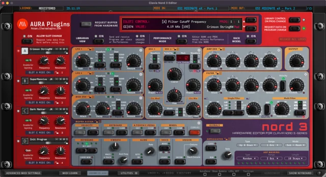 Clavia Nord 3 Editor and Librarian - AURA Plugins